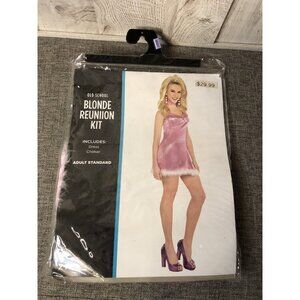 Adult Old School Blonde Reunion Kit Costume Pink Dress Size Standard Party